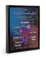 Once Upon A Time - Lovely Gift For Granddaughter Floating Framed Canvas Prints Black tile