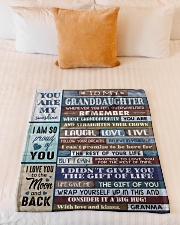 YOU ARE MY SUNSHINE - BEST GIFT FOR GRANDDAUGHTER Small Fleece Blanket - 30" x 40" aos-coral-fleece-blanket-30x40-lifestyle-front-04