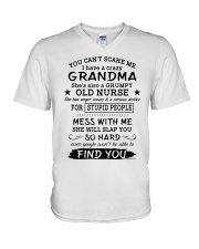 I HAVE A CRAZY GRANDMA V-Neck T-Shirt tile