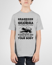 Grandson And Grandma A Bond That Can't Be Broken Youth T-Shirt garment-youth-tshirt-front-01