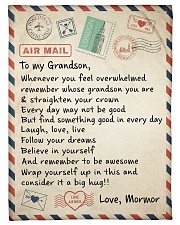STRAIGHTEN YOUR CROWN - MORMOR TO GRANDSON Small Fleece Blanket - 30" x 40" front
