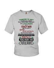 I'm A Spoiled Grandson Of A Crazy Nan Youth T-Shirt front
