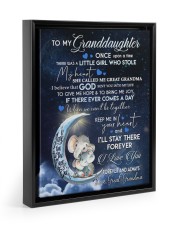 ELEPHANT - GREAT GRANDMA TO GRANDDAUGHTER Floating Framed Canvas Prints Black tile