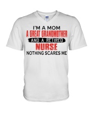 RETIRED NURSE - MOM - GREAT GRANDMOTHER V-Neck T-Shirt tile