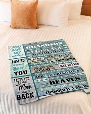 A BIG HUG - TO GRANDSON FROM GRANDMA Small Fleece Blanket - 30" x 40" aos-coral-fleece-blanket-30x40-lifestyle-front-01