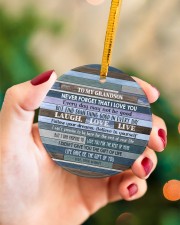 BELIEVE IN YOURSELF - LOVELY GIFT FOR GRANDSON Circle ornament - single (porcelain) aos-circle-ornament-single-porcelain-lifestyles-09