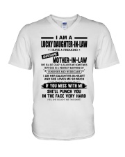 SHE LOVES ME SO MUCH-BEST GIFT FOR DAUGHTER-IN-LAW V-Neck T-Shirt tile