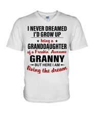 LIVING THE DREAM - BEST GIFT FOR GRANDDAUGHTER V-Neck T-Shirt tile