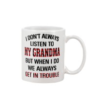 WE ALWAYS GET INTROUBLE - PERFECT GIFT FOR GRANDMA Mug tile