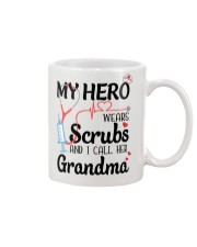 MY HERO WEARS SCRUBS - GIFT FROM GRANDMA Mug tile