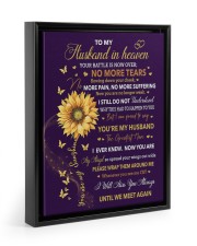 TO MY HUSBAND IN HEAVEN Floating Framed Canvas Prints Black tile