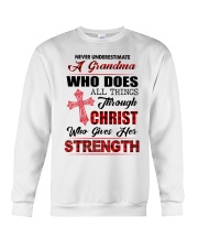 WHO GIVES HER STRENGTH - PERFECT GIFT FOR GRANDMA Crewneck Sweatshirt tile
