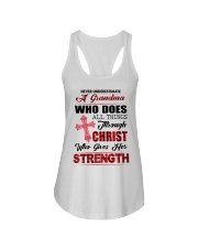 WHO GIVES HER STRENGTH - PERFECT GIFT FOR GRANDMA Ladies Flowy Tank tile