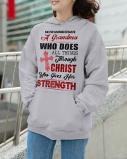 WHO GIVES HER STRENGTH - PERFECT GIFT FOR GRANDMA Hooded Sweatshirt apparel-hooded-sweatshirt-lifestyle-front-104