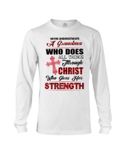 WHO GIVES HER STRENGTH - PERFECT GIFT FOR GRANDMA Long Sleeve Tee tile