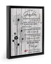 I LOVE YOU FOREVER - GREAT GIFT FOR GRANDSON Floating Framed Canvas Prints Black tile