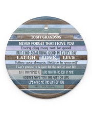 Never Forget That I Love You - Special Gift For Grandson Circle Ornament (Porcelain) tile