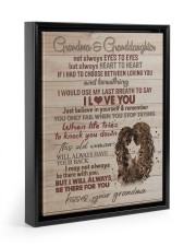 LOVELY CANVAS FOR YOUR GRANDDAUGHTER FROM GRANDMA Floating Framed Canvas Prints Black tile