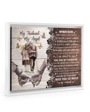 MISS YOU SO MUCH Floating Framed Canvas Prints White tile