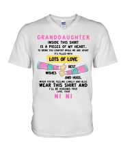 LOST OF LOVE - GREAT GIFT FOR GRANDDAUGHTER V-Neck T-Shirt tile