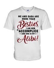 ME AND GAGA ARE MORE THAN BESTIES V-Neck T-Shirt tile