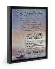 YOUR WAY BACK HOME - BEST GIFT FOR GRANDDAUGHTER Floating Framed Canvas Prints Black tile