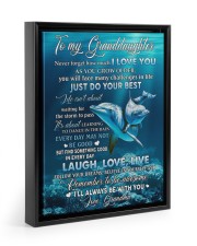 I LOVE YOU - AMAZING GIFT FOR GRANDDAUGHTER Floating Framed Canvas Prints Black tile