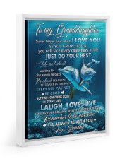 I LOVE YOU - AMAZING GIFT FOR GRANDDAUGHTER Floating Framed Canvas Prints White tile