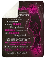 BRAVER THAN YOU BELIEVE - GRANDMA TO GRANDDAUGHTER Sherpa Fleece Blanket tile