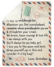 STRAIGHTEN YOUR CROWN - GRANDMA TO GRANDDAUGHTER Sherpa Fleece Blanket tile