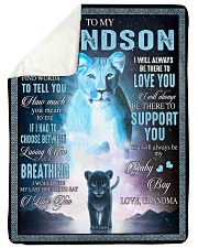 I LOVE YOU - BEST GIFT FOR GRANDSON Sherpa Fleece Blanket tile