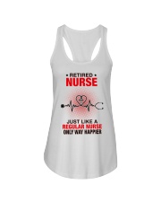 JUST LIKE A REGULAR NURSE ONLY WAY HAPPIER Ladies Flowy Tank tile