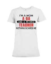 AND A RETIRED - PERFECT GIFT FOR TEACHER Premium Fit Ladies Tee tile