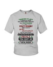 I'm A Spoiled Grandson Of A Crazy Granny Youth T-Shirt front