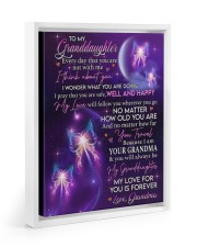 I THINK ABOUT YOU - LOVELY GIFT FOR GRANDDAUGHTER Floating Framed Canvas Prints White tile