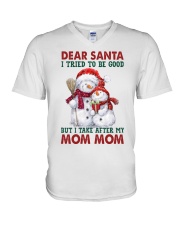 I Take After My Mom Mom - Best Gift For Grandchild V-Neck T-Shirt tile