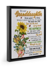 HOW SPECIAL YOU ARE TO ME - BEST GIFT FOR GRANDDAUGHTER Floating Framed Canvas Prints Black tile