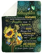 A BIG HUG - TO GRANDDAUGHTER FROM GRANDMA Sherpa Fleece Blanket tile