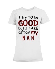 TRY TO BE GOOD - GIFT FOR GRANDKIDS Premium Fit Ladies Tee tile
