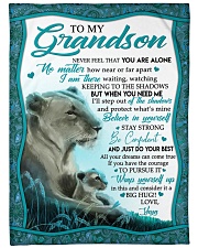 BELIEVE IN YOURSELF - GRANDSON GIFT WITH LIONESS Fleece Blanket tile