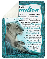 BELIEVE IN YOURSELF - GRANDSON GIFT WITH LIONESS Sherpa Fleece Blanket tile