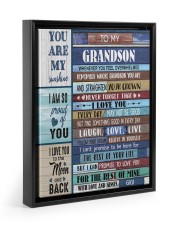 YOU ARE MY - SPECIAL GIFT FOR GRANDSON Floating Framed Canvas Prints Black tile
