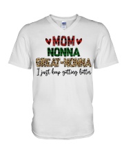I JUST KEEP GETTING BETTER - PERFECT GIFT FOR NONNA V-Neck T-Shirt tile