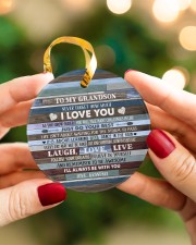 BELIEVE IN YOURSELF - LOVELY GIFT FOR GRANDSON Circle ornament - single (porcelain) aos-circle-ornament-single-porcelain-lifestyles-08