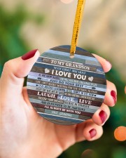 BELIEVE IN YOURSELF - LOVELY GIFT FOR GRANDSON Circle ornament - single (porcelain) aos-circle-ornament-single-porcelain-lifestyles-09