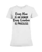 Being Grandma Is Priceless - Perfect Gift For Grandma Premium Fit Ladies Tee tile
