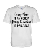 Being Grandma Is Priceless - Perfect Gift For Grandma V-Neck T-Shirt tile