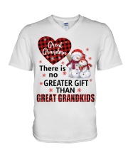 There Is No Greater Gift Than Grandsons - Perfect Gift For Grandma V-Neck T-Shirt tile