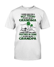 I Asked God For A Best Friend - Amazing Gift For Grandchild Premium Fit Mens Tee tile