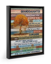 THE SUNSHINE - BEST GIFT FOR GRANDDAUGHTER Floating Framed Canvas Prints Black tile